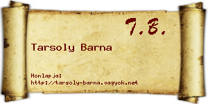 Tarsoly Barna névjegykártya