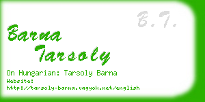 barna tarsoly business card